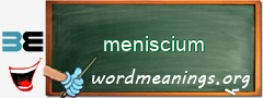 WordMeaning blackboard for meniscium